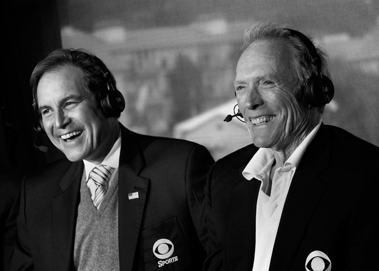 Jim Nantz and Clint Eastwood